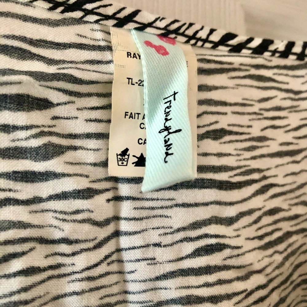 Zebra Print Ruffle Tank Top - Size XS - Picture 4 of 4